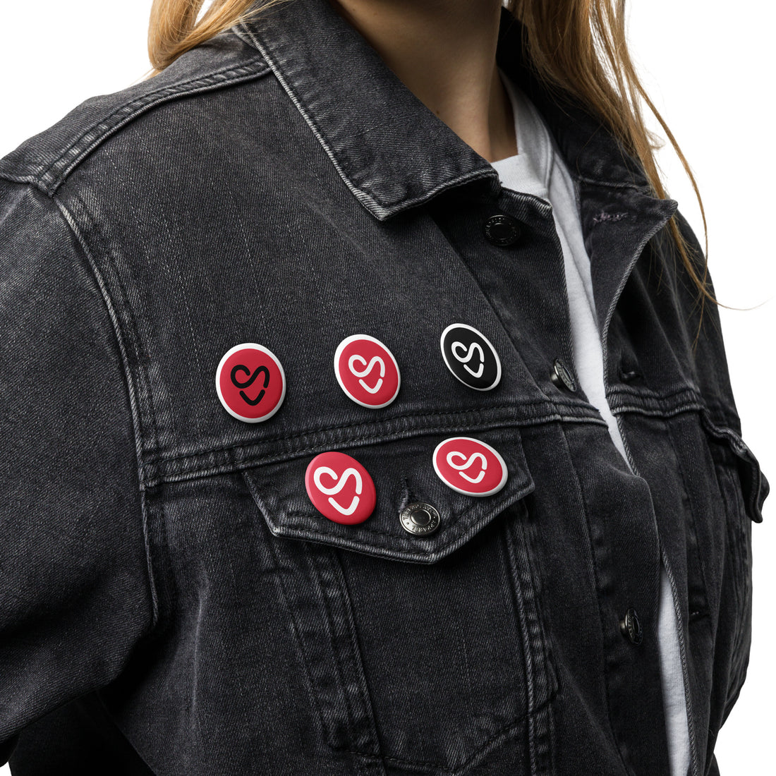 Set of pin buttons