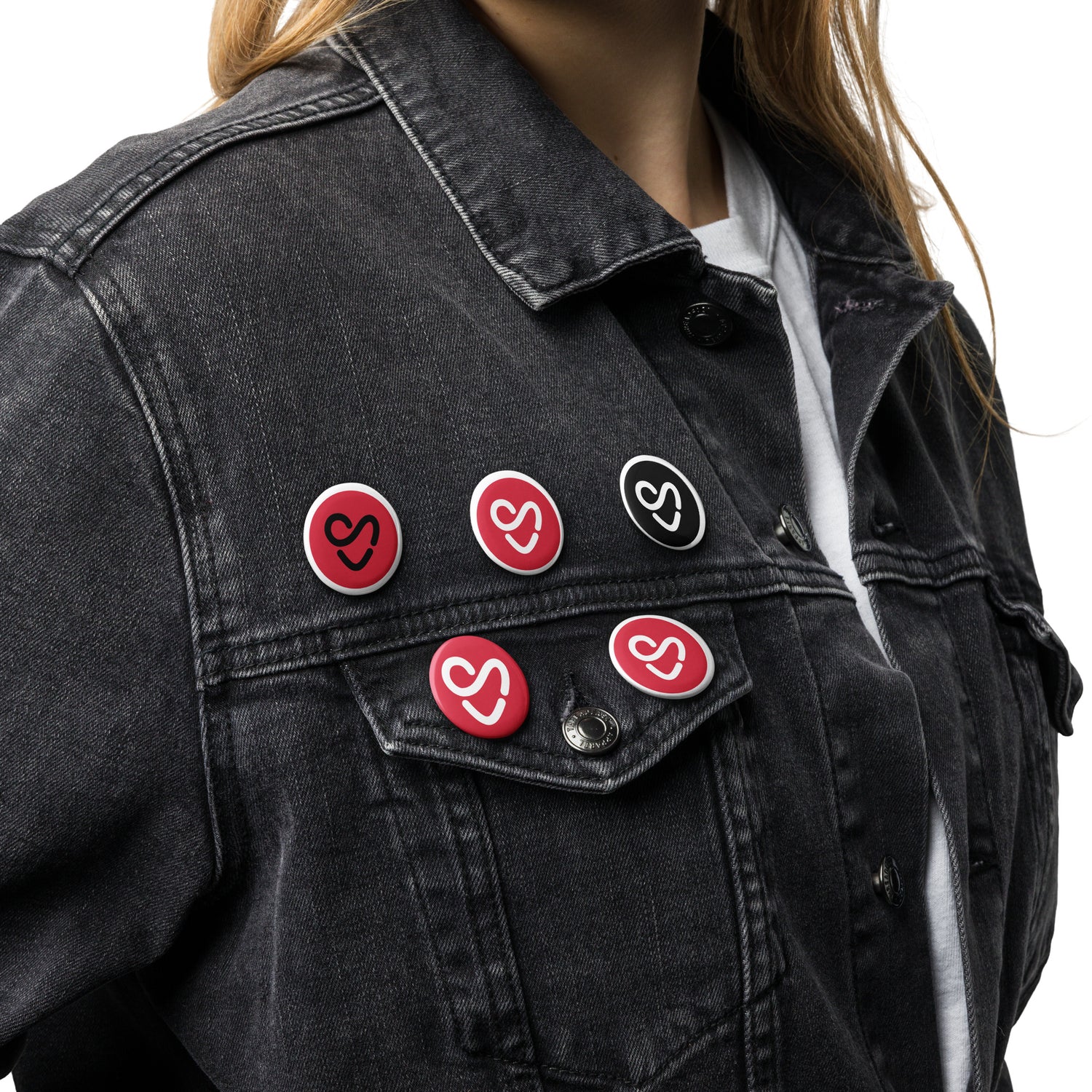 Set of pin buttons